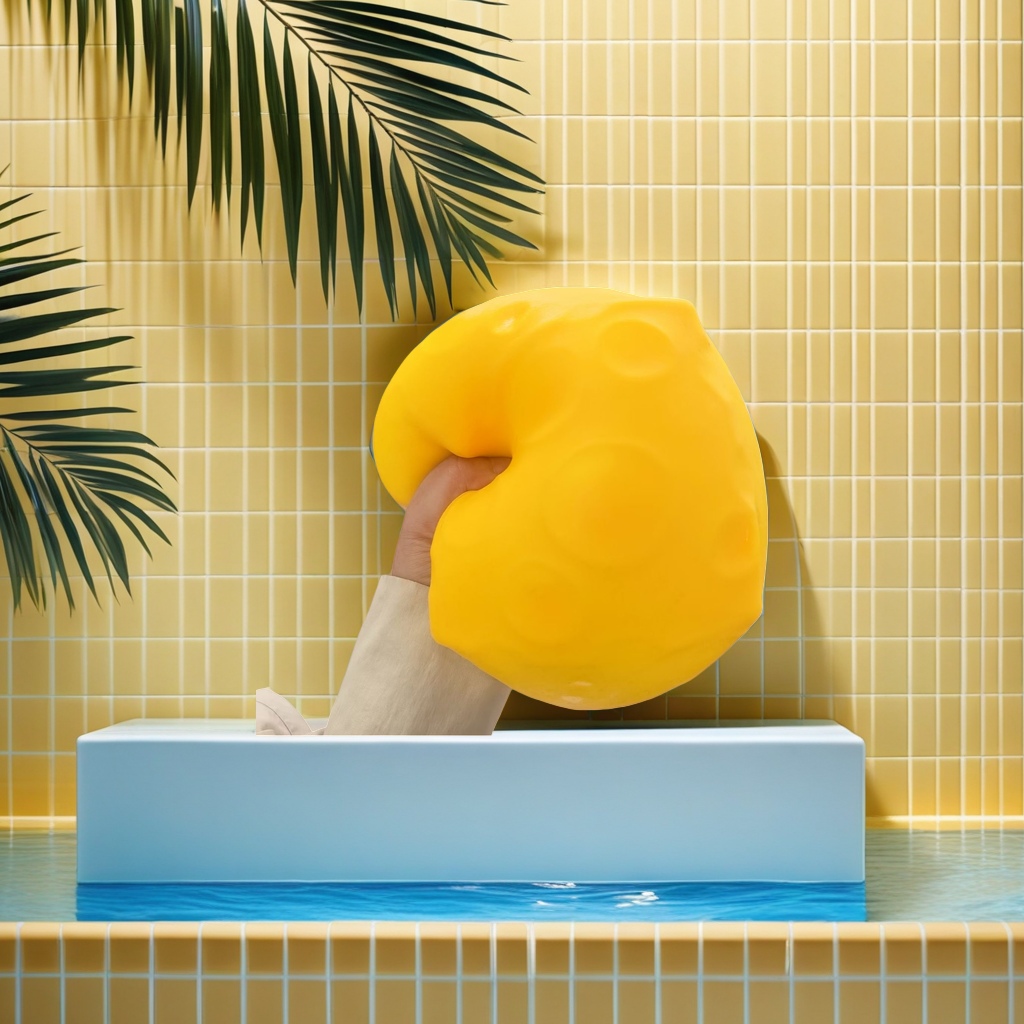 Yellow cheese-shaped children's educational toys are safe, non-toxic and can be chewed for early education teething Application Scenario