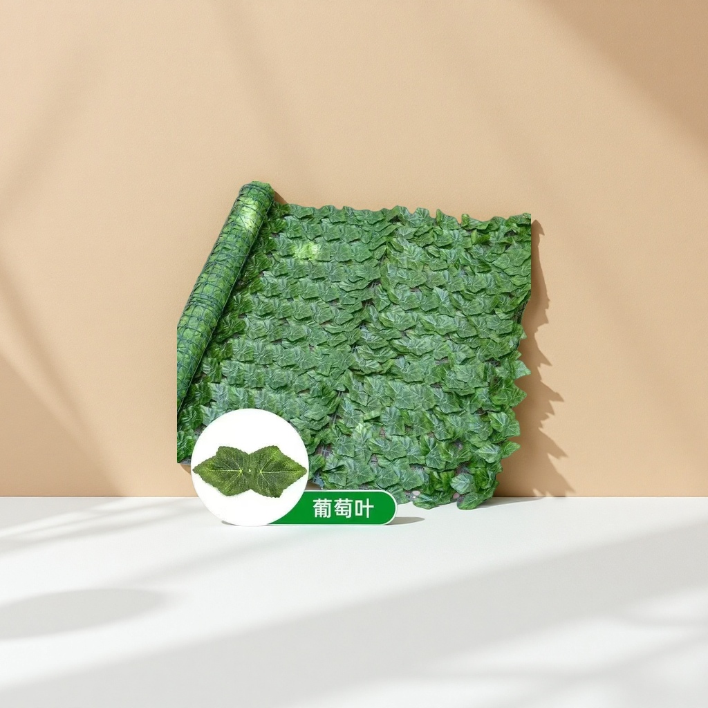 绿色葡萄叶人造绿植墙饰仿真藤蔓装饰墙面挂饰