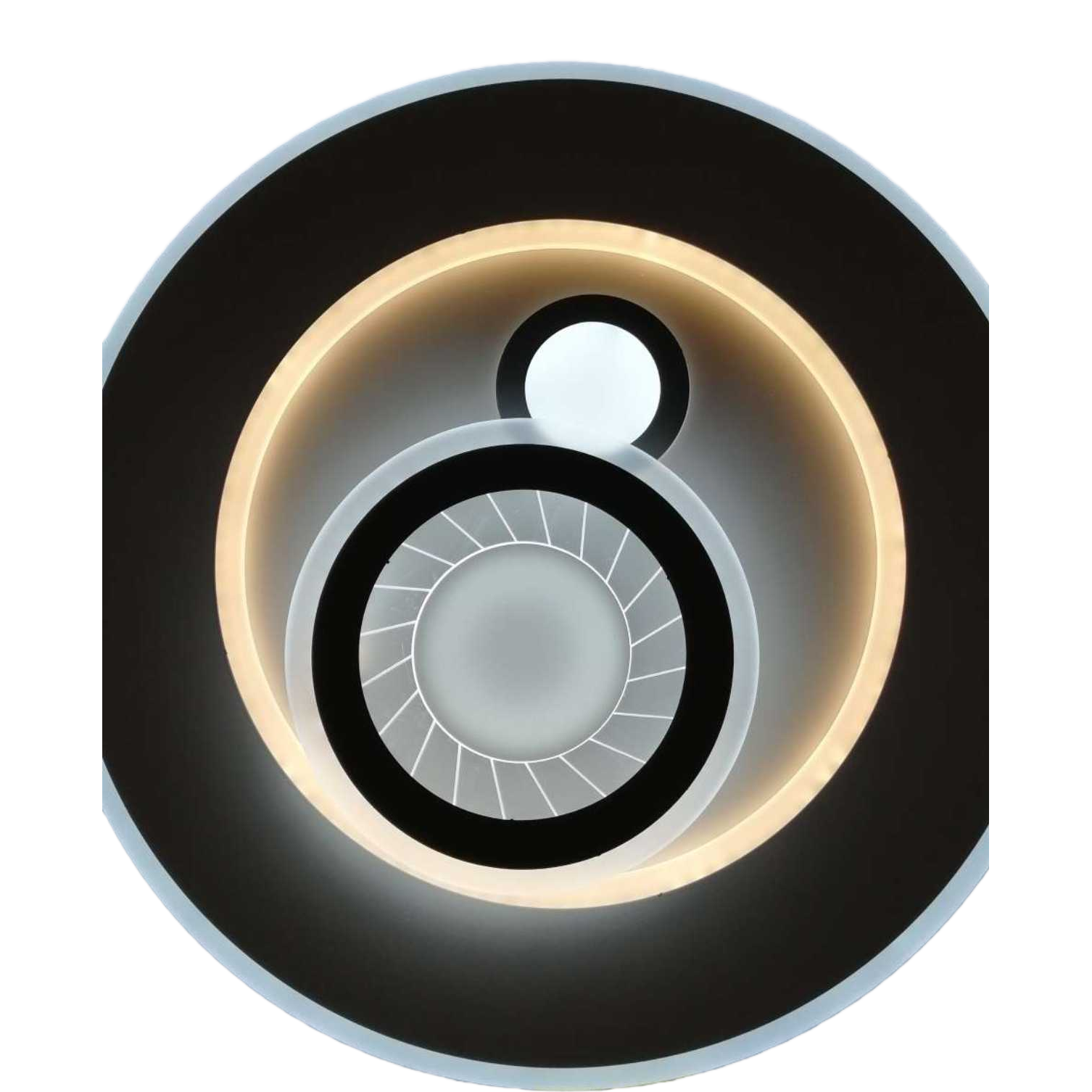Black ring-shaped LED makeup mirror, fill light, adjustable brightness desktop lamp Item Picture