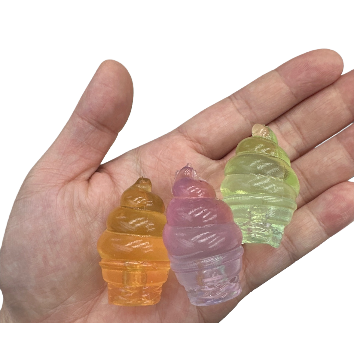 彩色冰淇淋造型小摆件+白底实物图