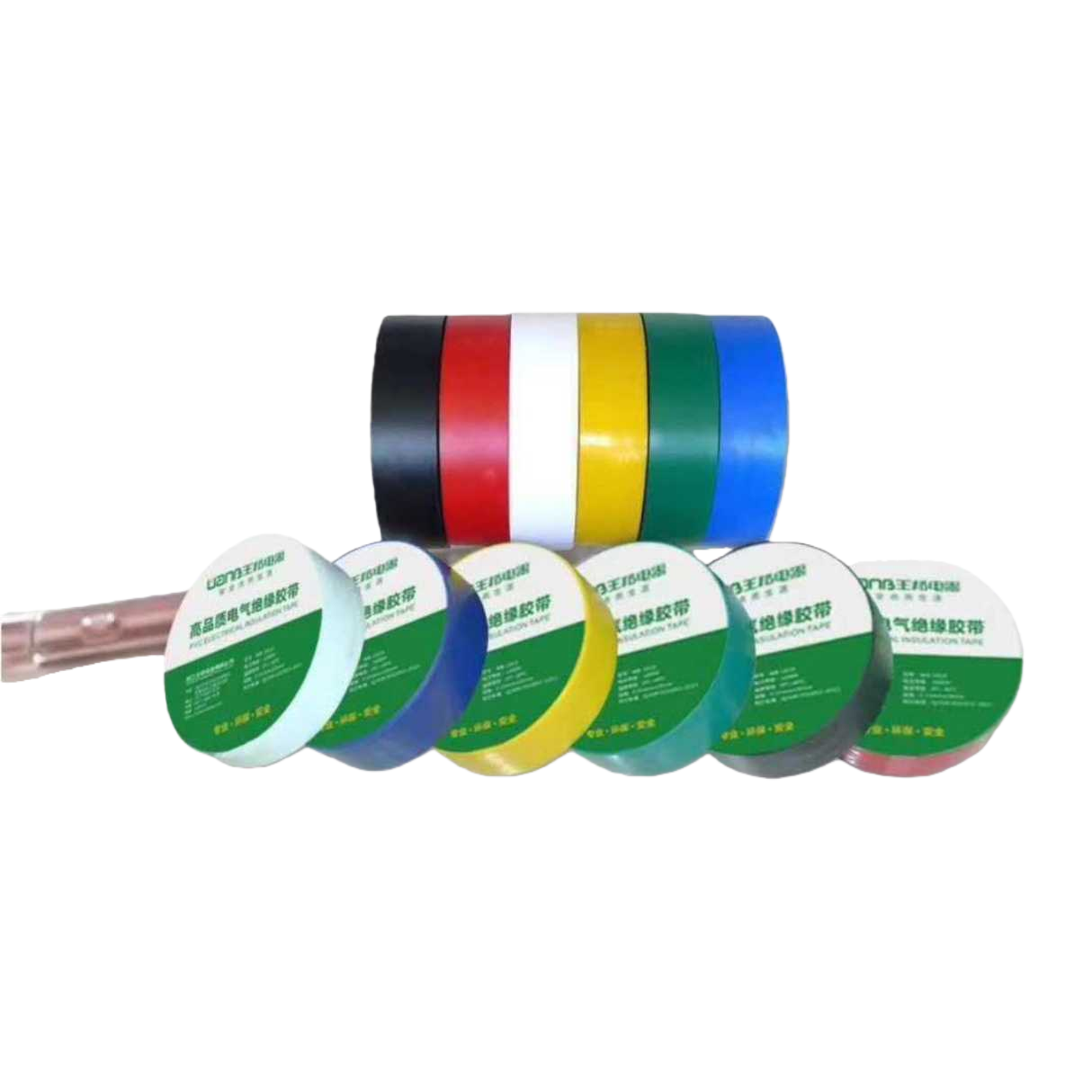 Colored electrical insulating tape roll made of PVC material, waterproof and heat-resistant, 20 meters long and 19mm wide Item Picture