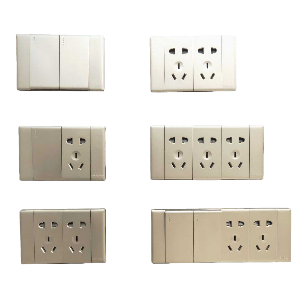 لوحات مفاتيح ذات جدران منزلية من نوع 86، ألواح مقابس فضية اللون Item Picture