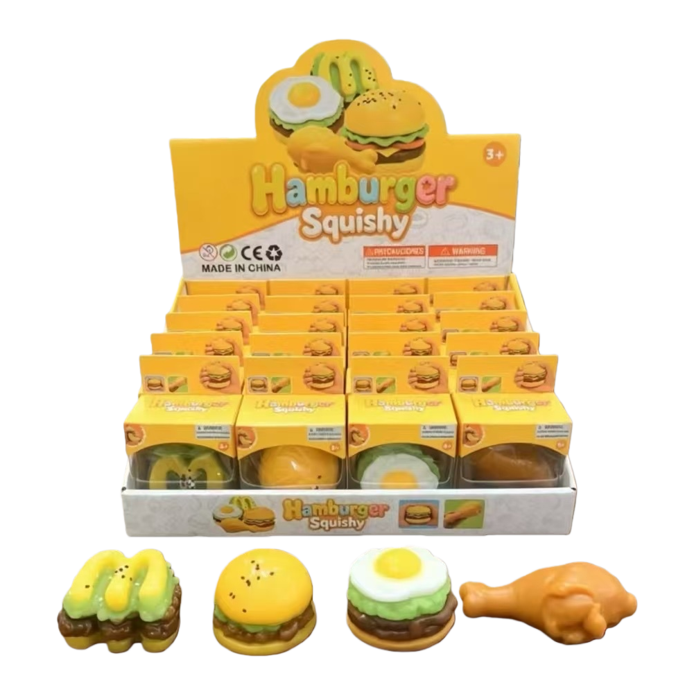 Yellow hamburger toy display box Item Picture