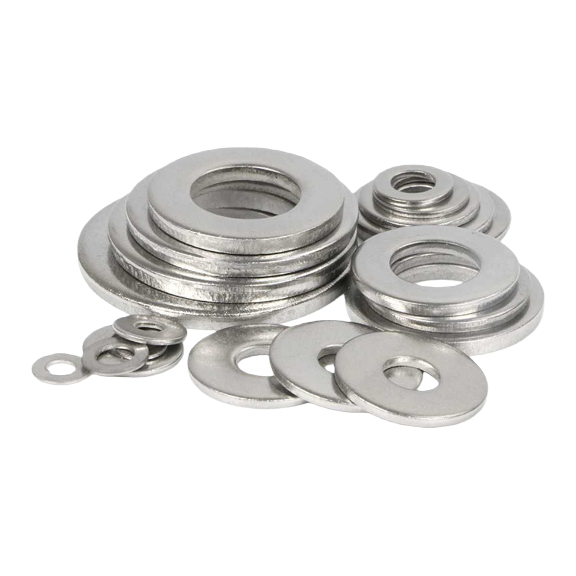 Silver metal gasket pile anti-slip and wear-resistant stainless steel sealing gasket set Item Picture
