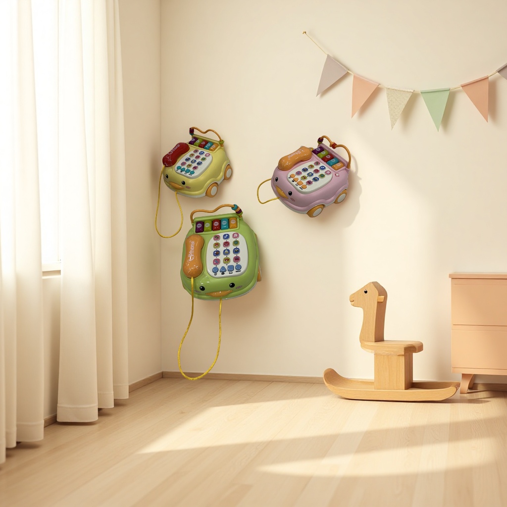 Colorful toy telephone, a simulation sound-making toy for children's intelligence and early education Application Scenario