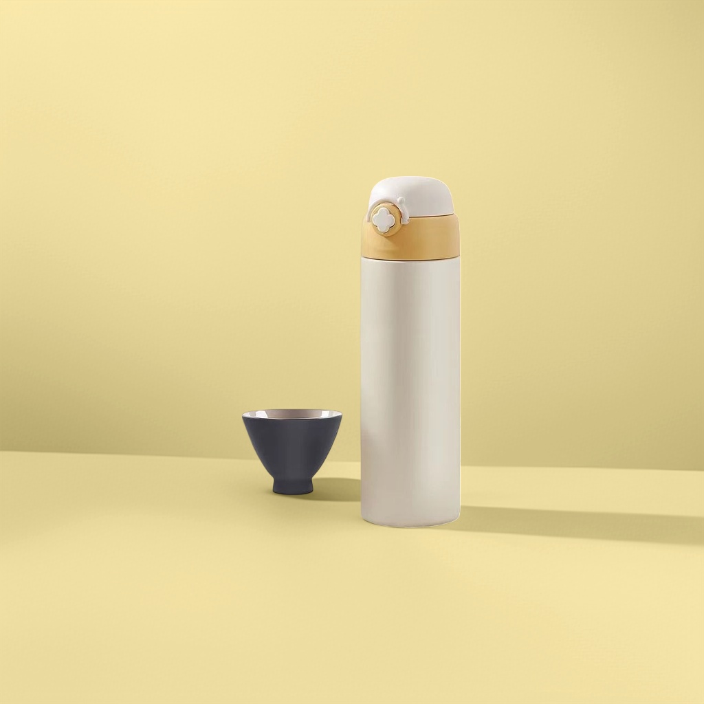 كأس ماء محمولة محمولة محمولة من الصلب غير القابل للصدأ، 304 مانجو الأصفر، 500ML Specification image