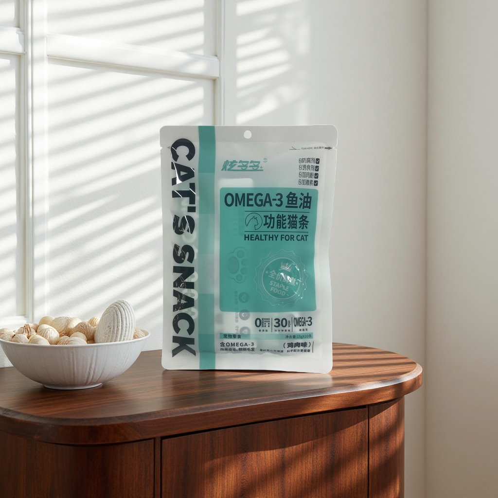 OMEGA-3鱼油功能猫条 全价鲜煮 鸡肉味 Specification image