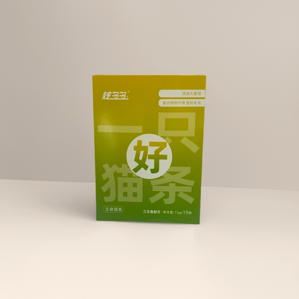 三文鱼配方主食猫条添加大麦苗 富含植物纤维 温和化毛