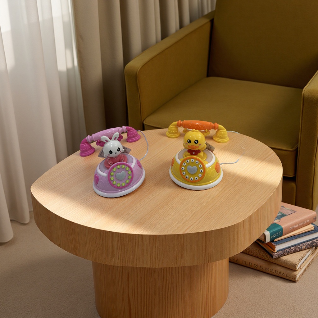 Two types of children's toys and phones are available for selection: yellow duckling and pink rabbit Specification image