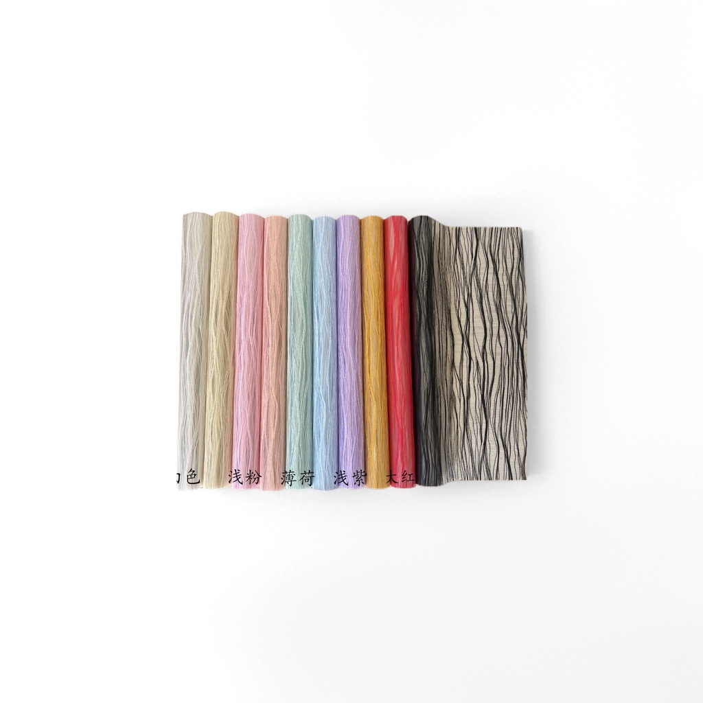 Colorful crystal LULU net roll material: white, off-white, light pink, Korean pink, mint sky blue, light purple gold, bright red, black, ten-color wave pattern