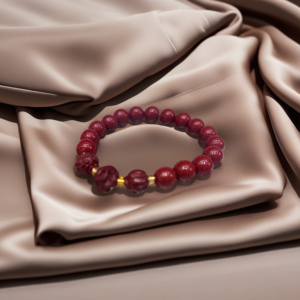 Red beaded bracelet, hand-woven natural agate stone, simple and fashionable women's accessory Application Scenario