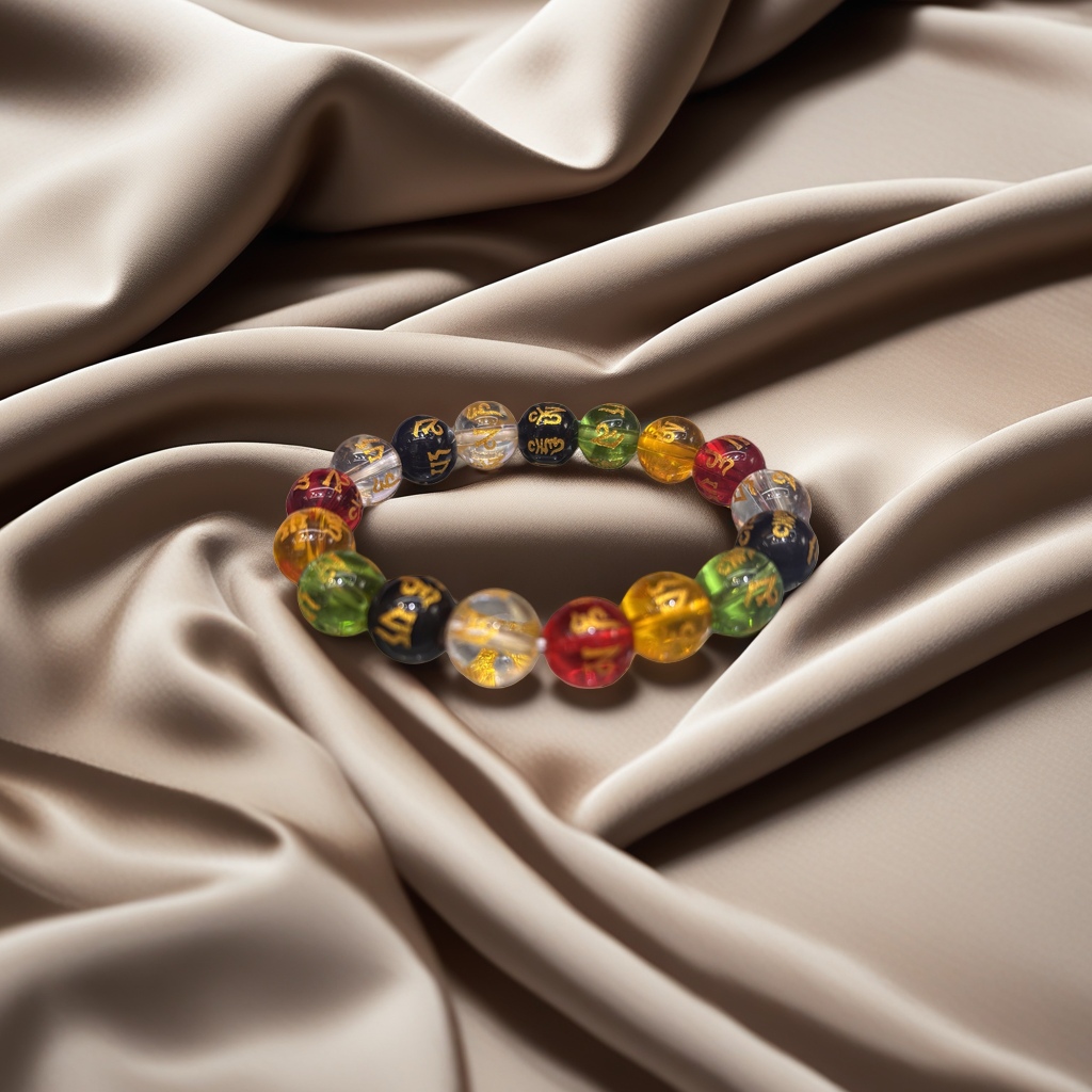 Colorful bead bracelet, a fashionable accessory for both men and women, featuring multi-color round bead weaving Application Scenario