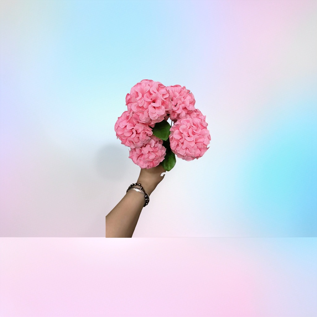 粉色绣球花束鲜花包邮生日礼物情人节浪漫家居装饰