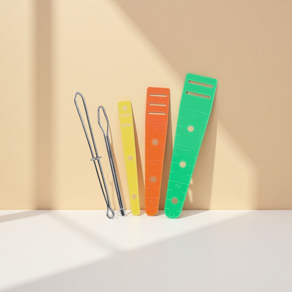 Color ruler with metal crochet sewing and weaving measuring tool set Application Scenario