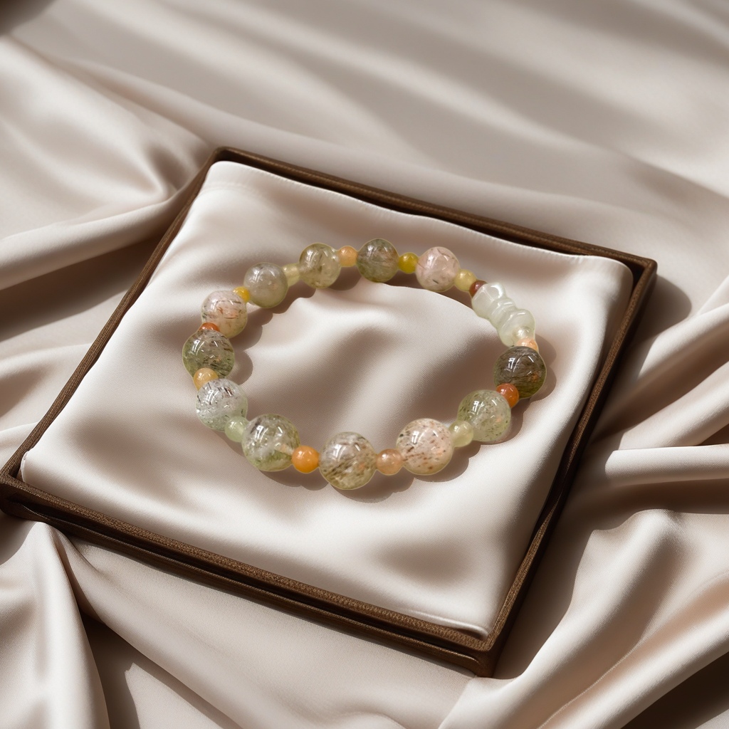 Colorful beaded bracelet, natural stone multi-color combination, adjustable tightness, fashionable accessory Specification image