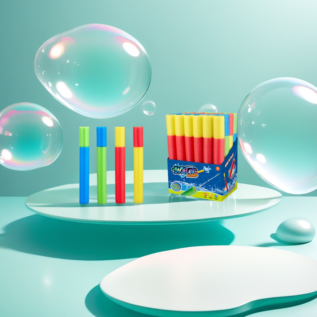 Colorful foam water gun toy, summer children's outdoor water gun foam launcher Specification image