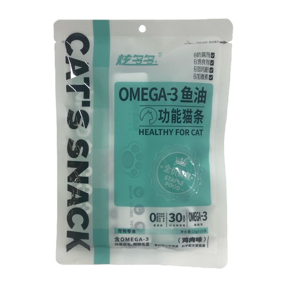 OMEGA-3鱼油功能猫条 全价鲜煮 鸡肉味 Item Picture