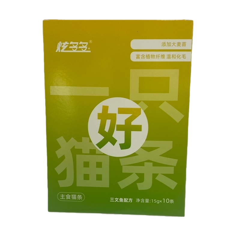 The main course of the salmon recipe, cat strips, is enriched with barley sprouts, which are rich in plant fibers and can gently dissolve hair Item Picture