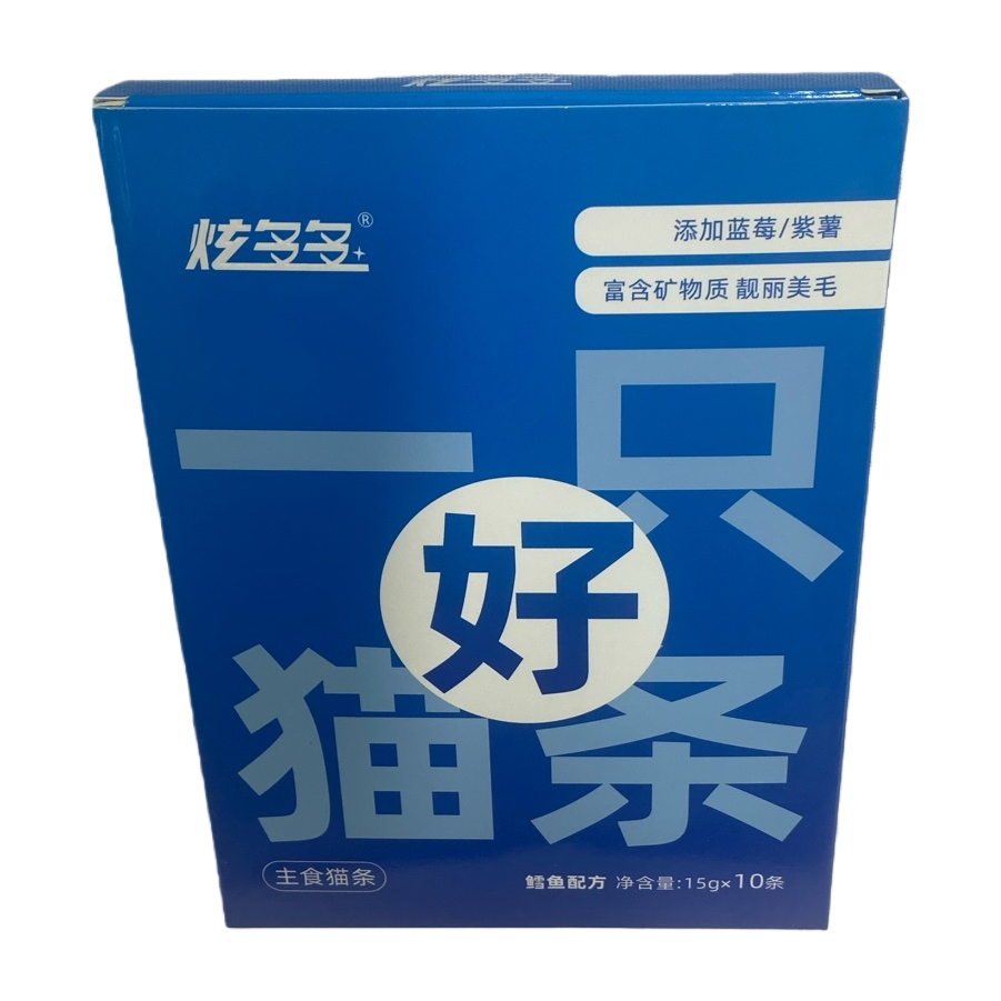 مكملات غذائية خفيفة للقطط ذات البروتين والرطب في العلبة الزرقاء Item Picture
