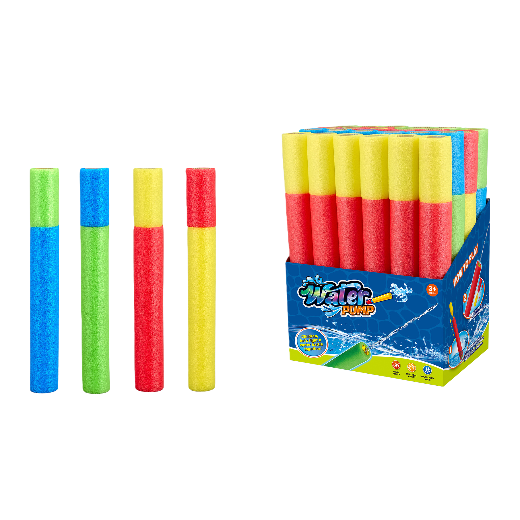 Colorful foam water gun toy, summer children's outdoor water gun foam launcher Item Picture