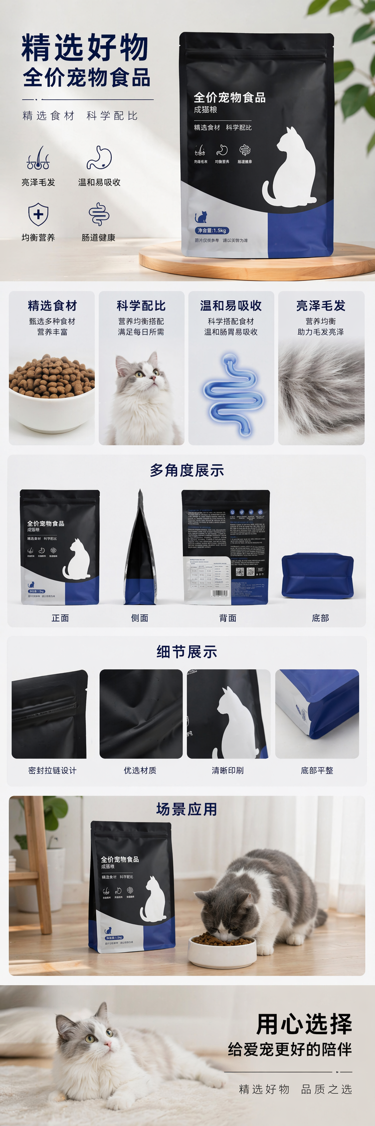 艾尔全价成年期猫粮 无谷原切鸡肉配方呵护泌尿助排毛球外贸出口版 pic 1