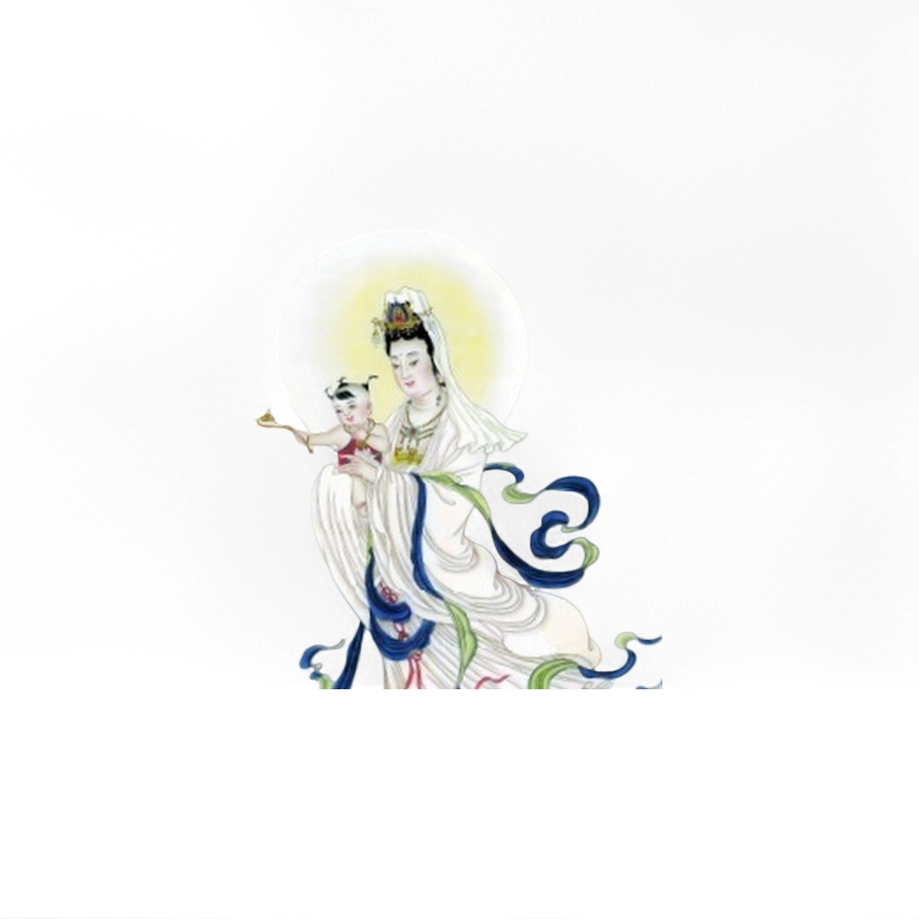 白衣观音抱童子产品图