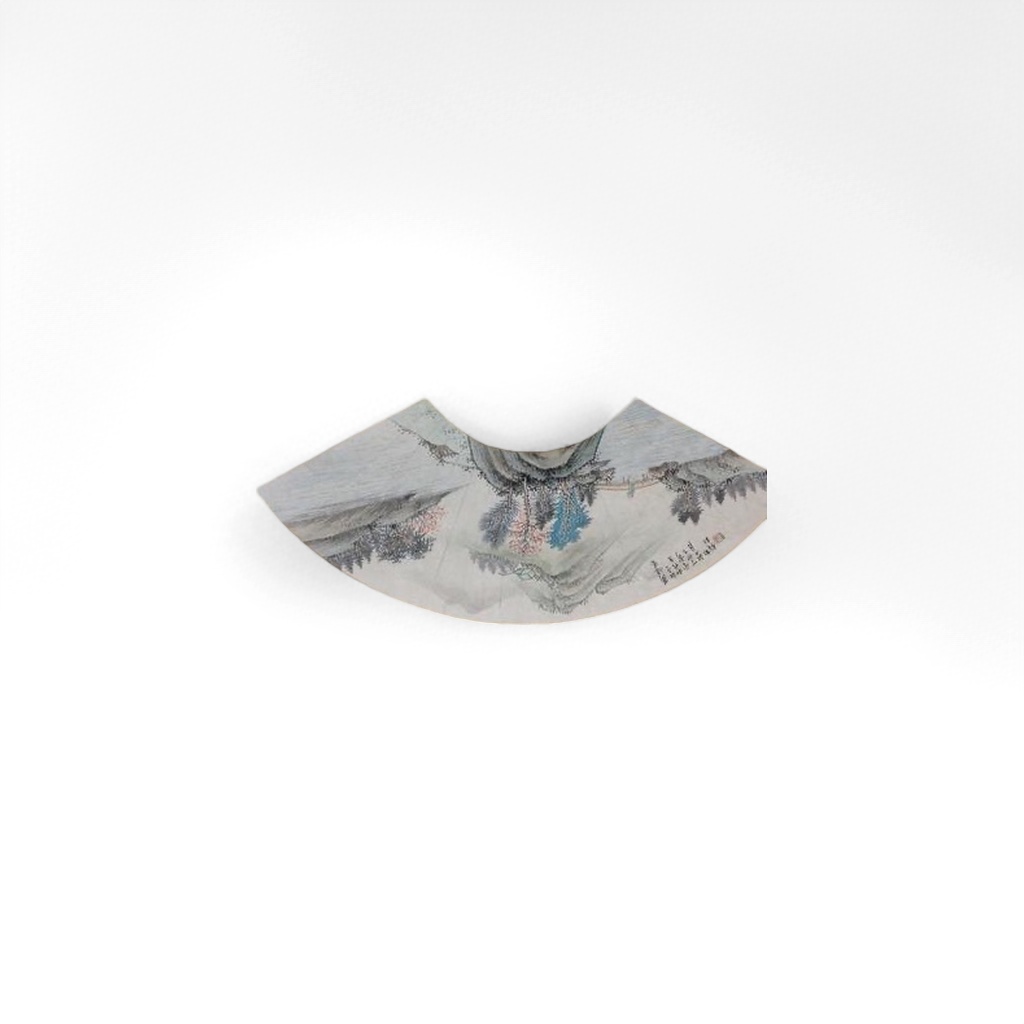 扇形山水画装饰画客厅挂画新中式禅意水墨画厂家批发厂家批发