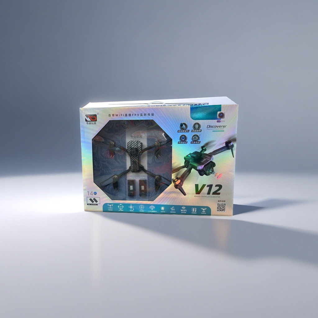 Portable folding mini high-definition color packaging box drone aerial photography remote control aircraft details Picture
