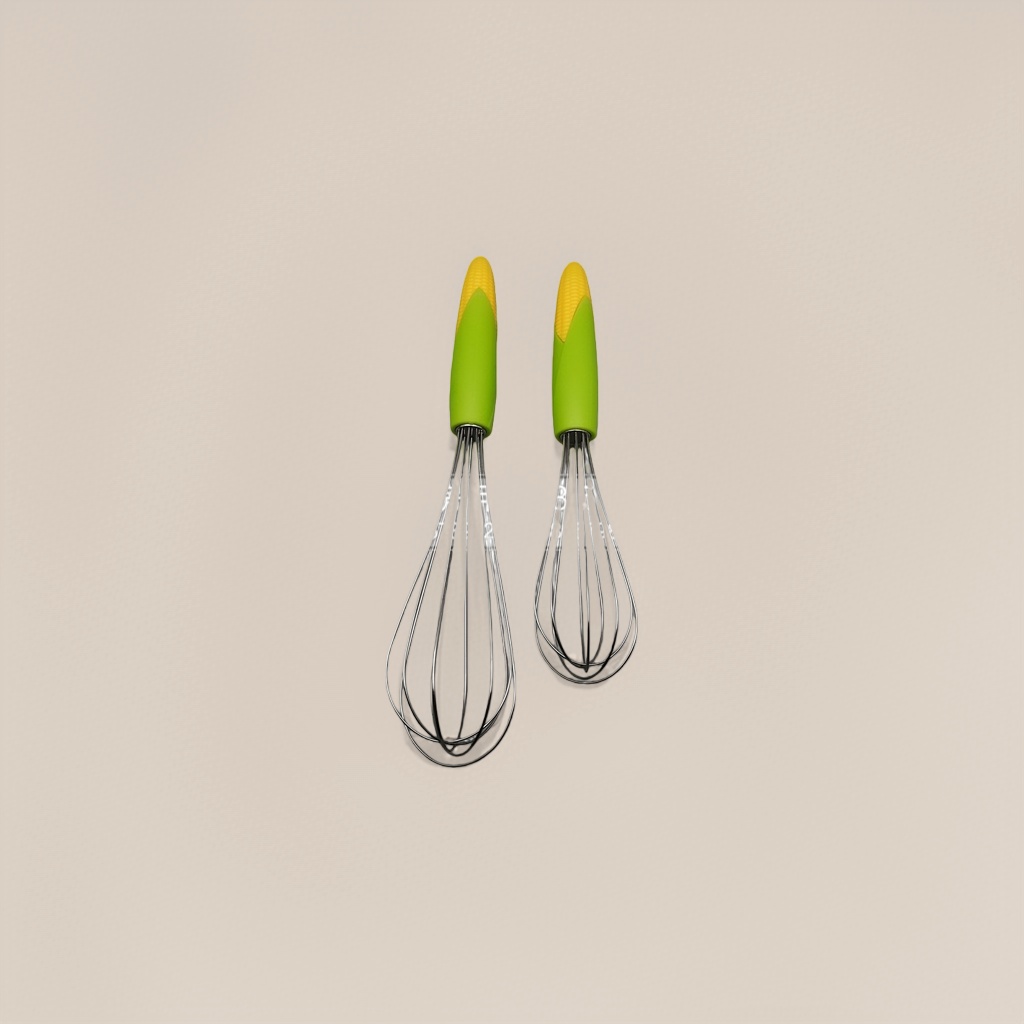 绿色玉米造型手柄打蛋器厨房烘焙工具硅胶防滑易清洗
