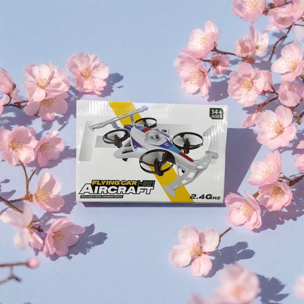 White packaging box, flying car, drone toy, children's educational remote control model Application Scenario