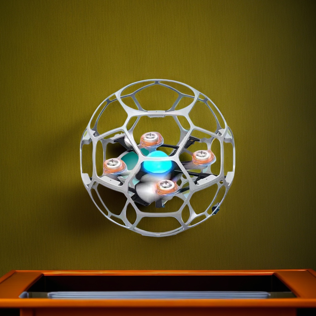 White spherical protective cover, anti-collision protective case for drones, universal version of aerial photography accessories Application Scenario