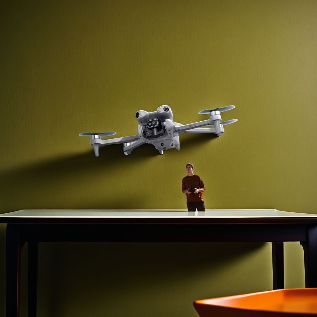 Silver-gray drone aerial photography device high-definition stable flight remote control toy Application Scenario