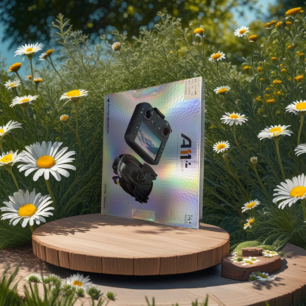 Rainbow-colored packaging box for drone remote control and drone set