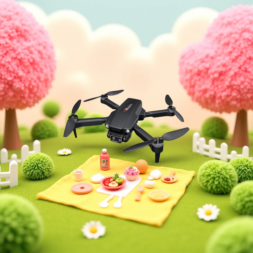 Black drone aerial photography device, high-definition and stable remote control aircraft Application Scenario