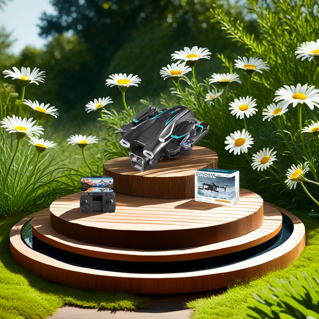 طائرة بدون طيار سوداء زرقاء اللون Specification image