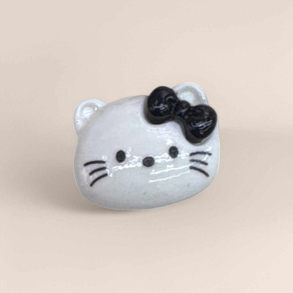 白色Hello Kitty头像挂件可爱少女风钥匙扣包包配饰