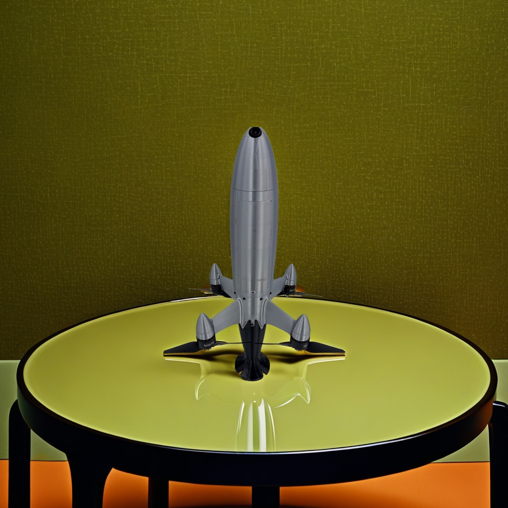 银灰色火箭造型无人机遥控航拍飞行器 Specification image