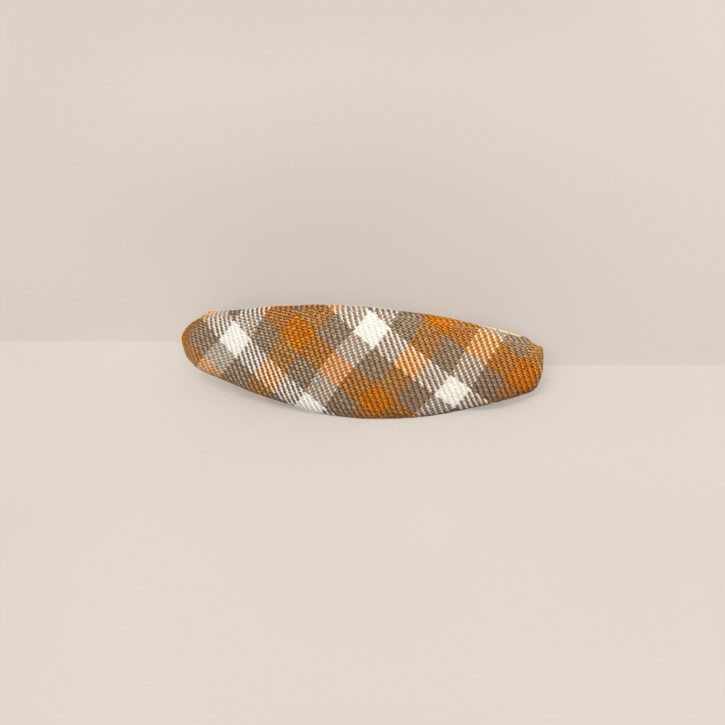 وقطعة الشعر المغلفة برمادي برتقالي عبارة عن مجموعة قديمة من أغطية رأس السيدة Specification image