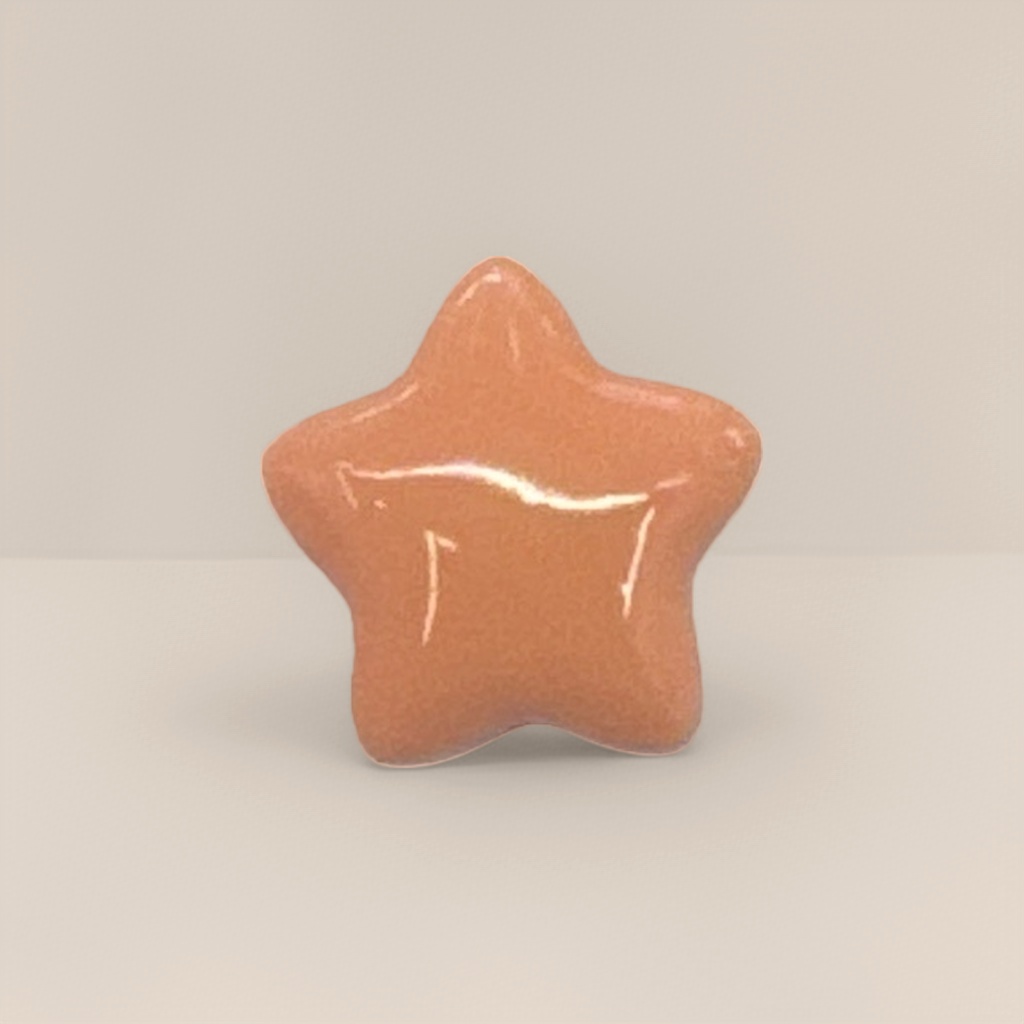 橙色五角星金属饰品时尚简约挂件耳钉项链配饰