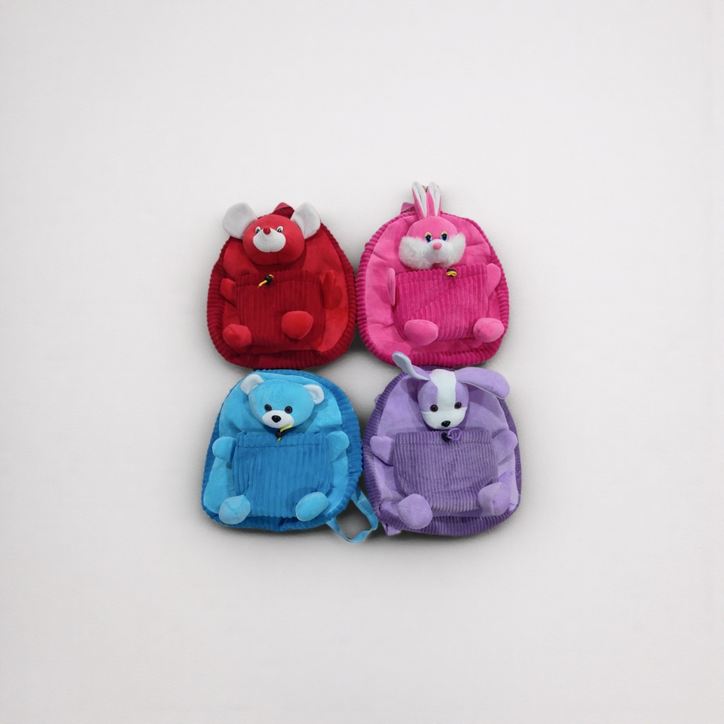 Colorful plush animal-shaped children's schoolbag, cute and fun backpack Specification image