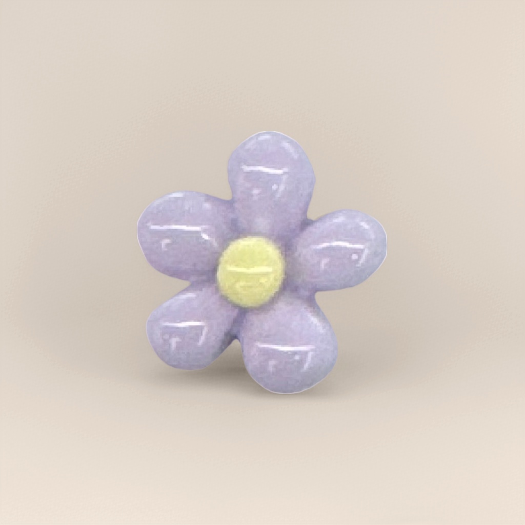 紫色小花饰品女款时尚百搭耳环项链套装
