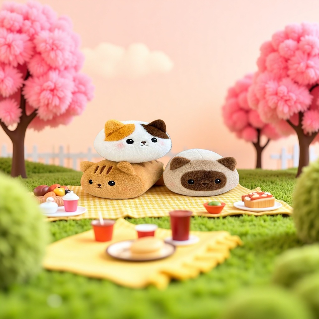 Plush cat-shaped dolls, cute and soft fabric cat throw pillows, plush toys Specification image