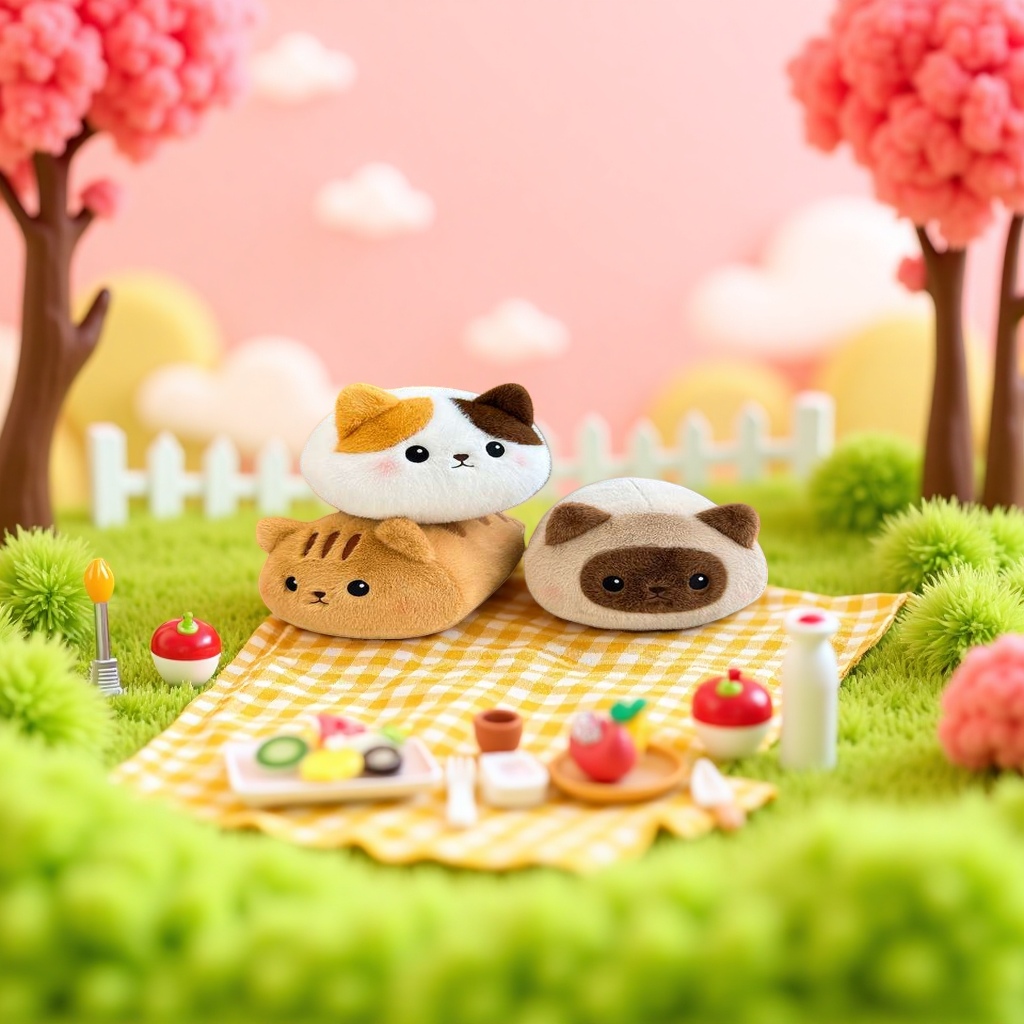 Plush cat-shaped dolls, cute and soft fabric cat throw pillows, plush toys Application Scenario