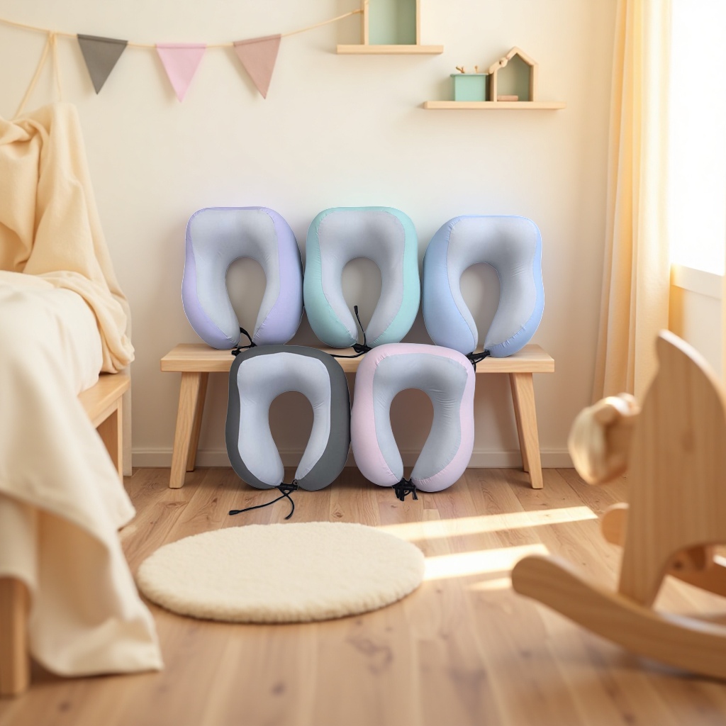 Five-color U-shaped pillow, cervical support, memory foam, office, lunch break and travel pillow Specification image