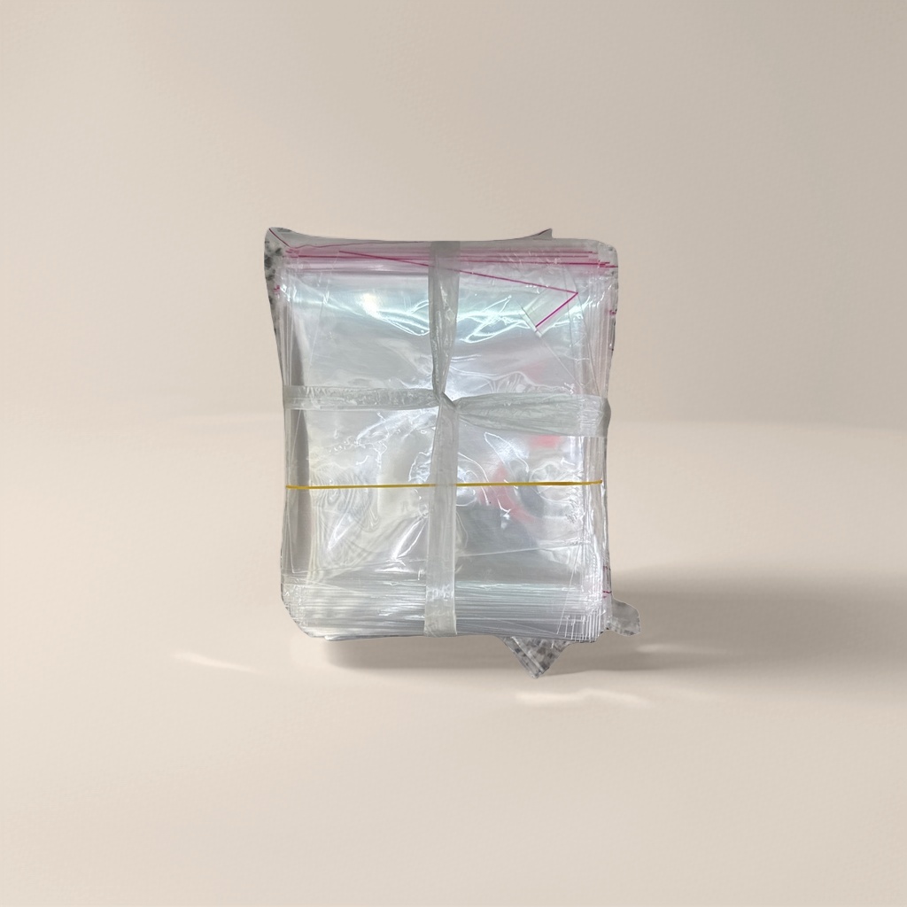 透明塑料袋堆叠装胶带橡皮筋捆扎款