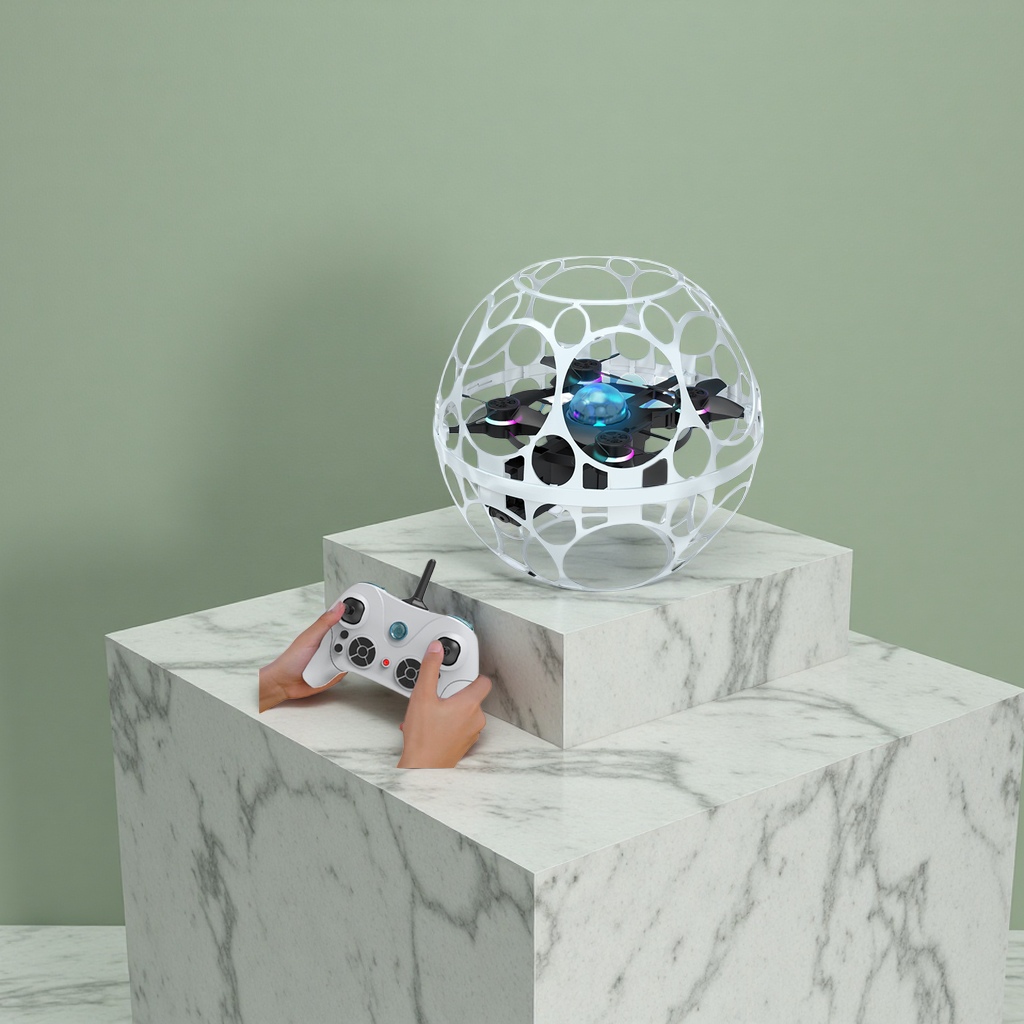 The white spherical protective cover drone remote control set ensures safe flight and stable operation