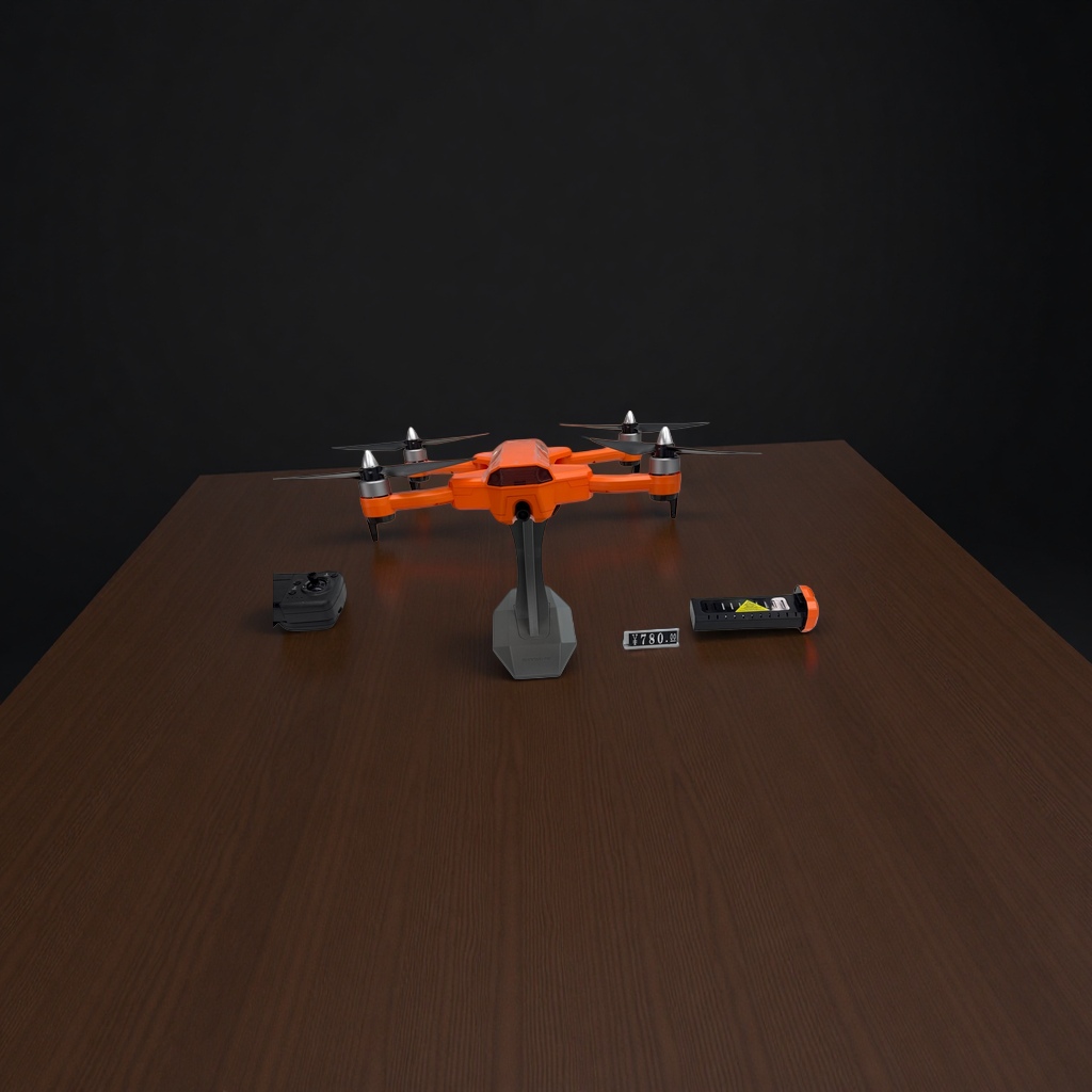 Orange drone aerial photography remote control aircraft high-definition camera stabilizer details Picture