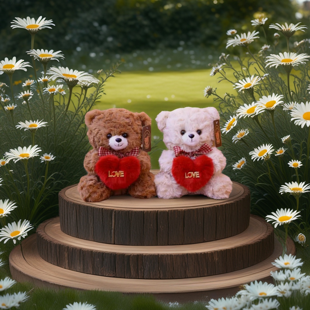 الدبّ البني ذو اللون الأحمر ذو المائدة المستديرة الخشبية ذات اللون الأحمر والأحمر والأبيض Specification image