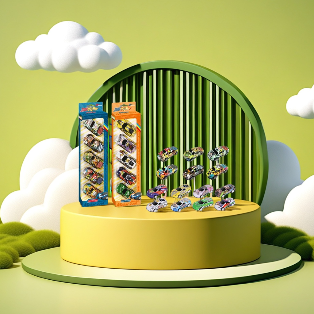 彩色玩具车模型儿童益智合金仿真小汽车