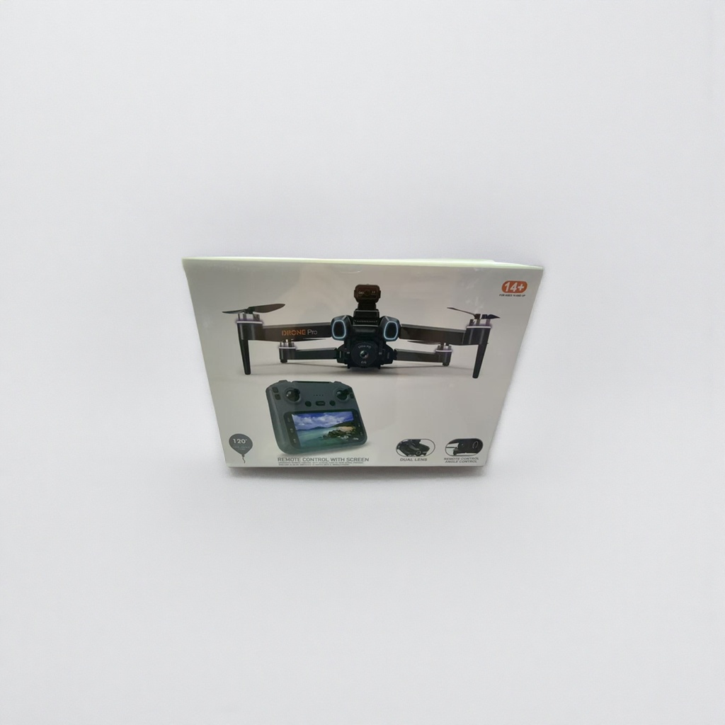 黑色无人机包装盒 DRONE Pro字样 无人机遥控器图案